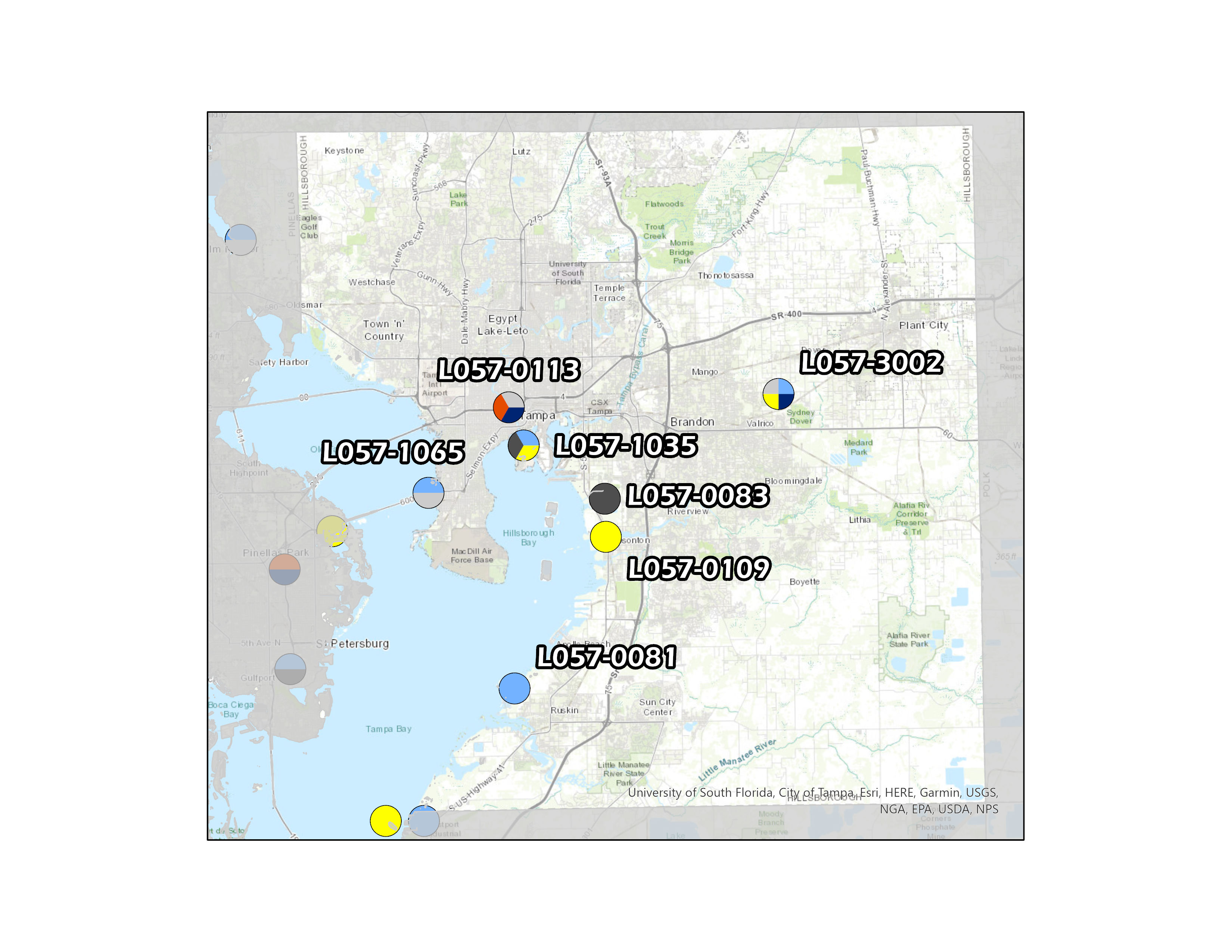 Hillsborough Map of Air Quality Testers 