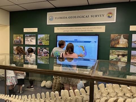 FGS staff identify rocks for open house attendees