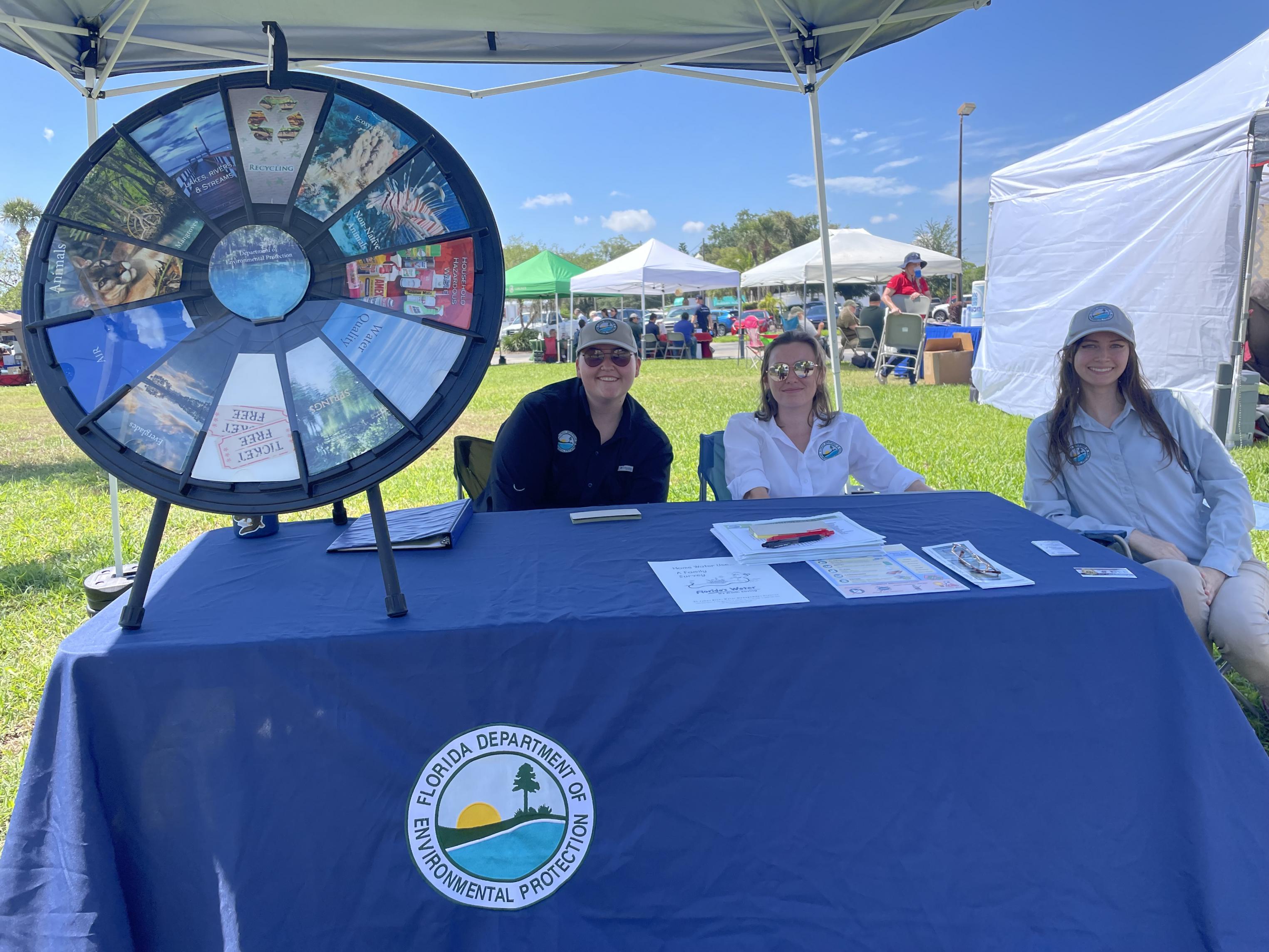 Central District staff with educational activity Earth Day 2023