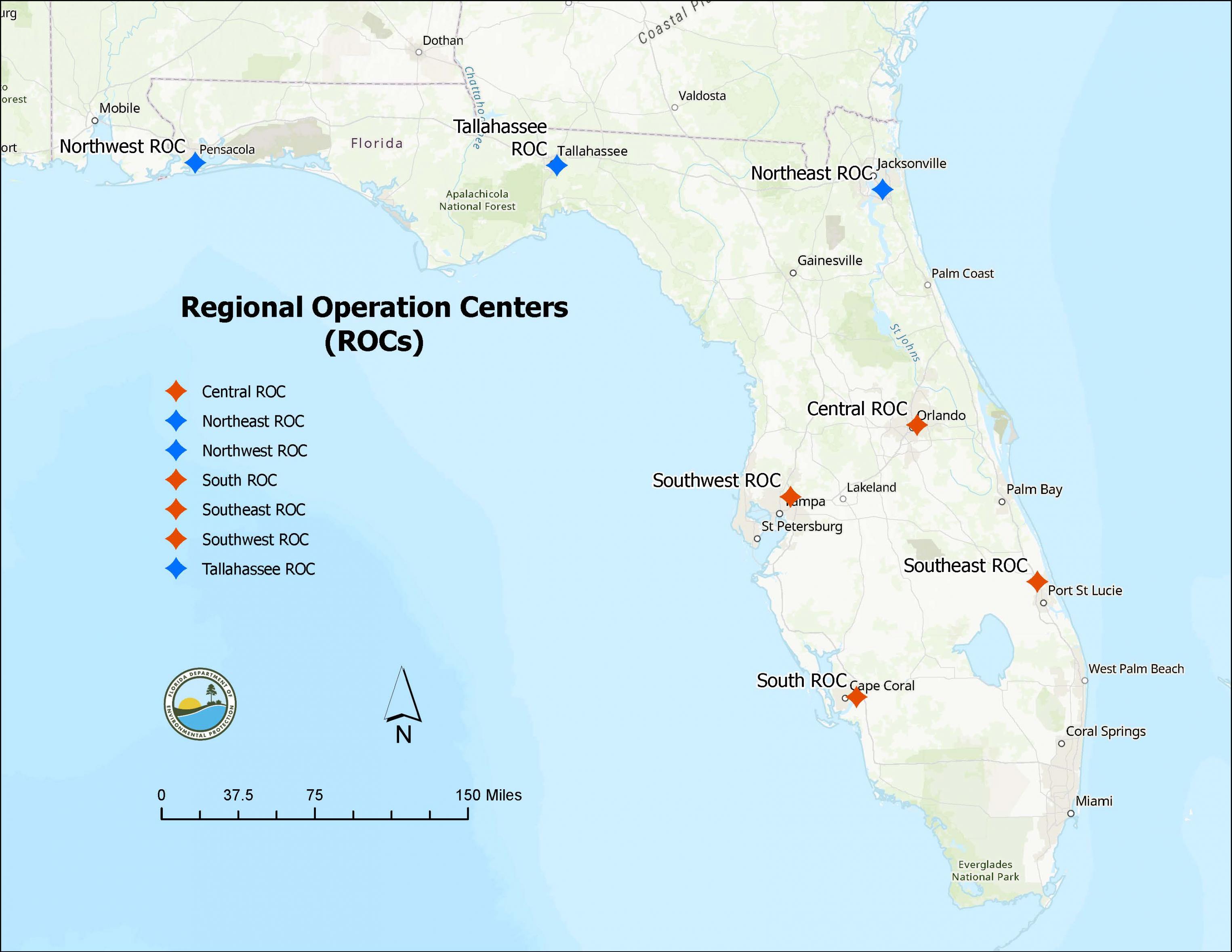 DEP DEAR The Water Quality Monitoring Program (WQMP) Regional Operation Centers (ROCs) Office Map 20