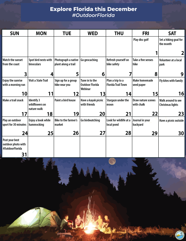 December 2023 activity month calendar