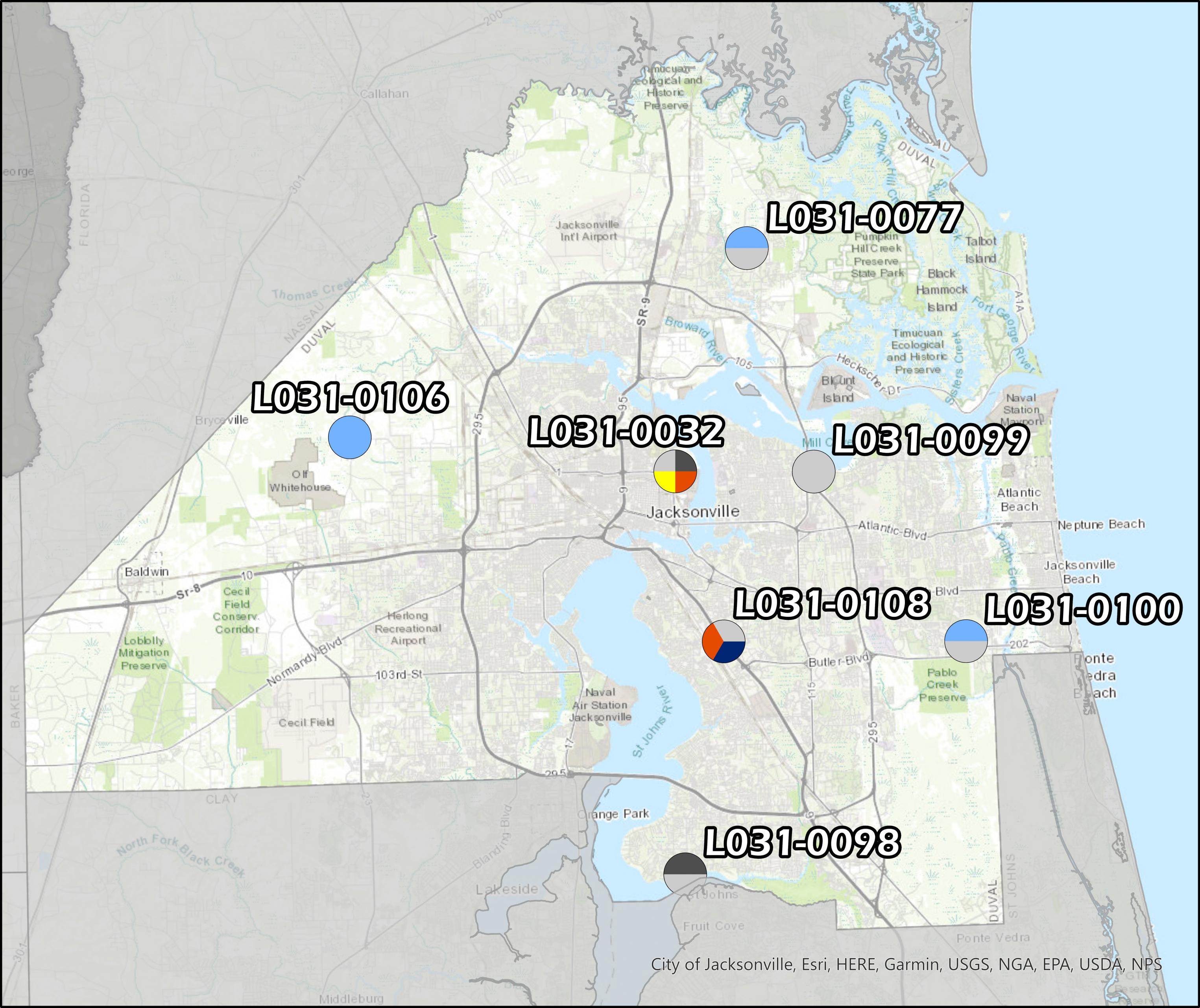 Duval County Ambient Air Monitoring Map