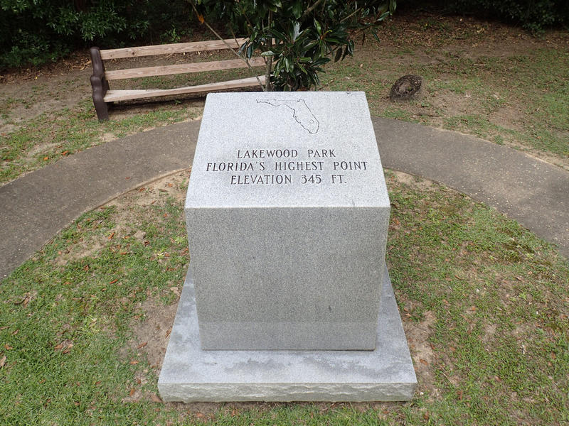 Monument of the Highest Point of Florida in Walton County