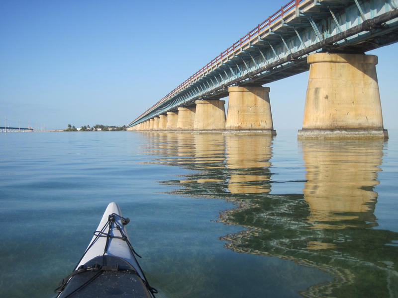 Kayaking the Florida Circumnavigational Saltwater Paddling Trail near the Seven Mile Bridge