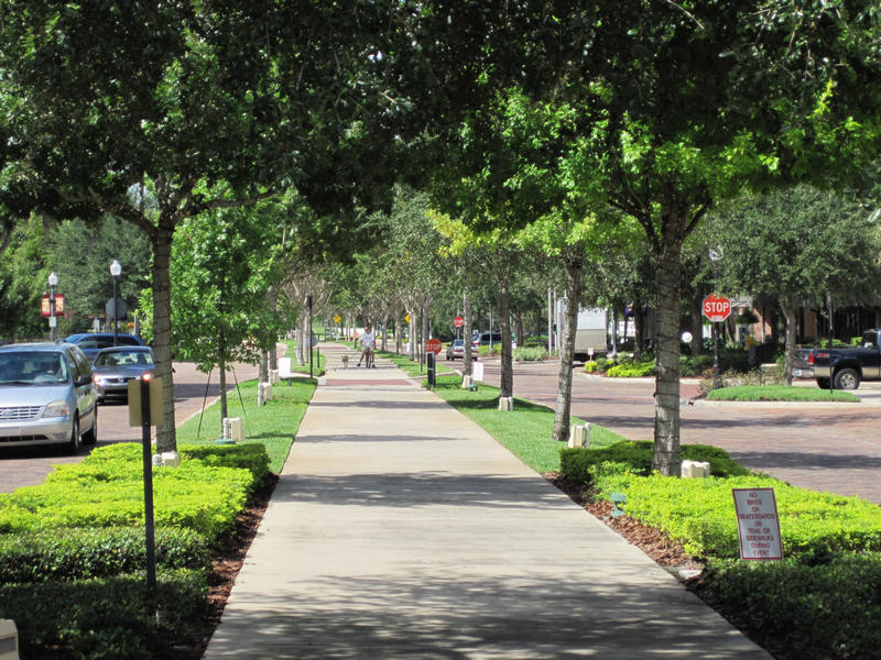 Downtown view of the West Orange Trail in Winter Garden Florida