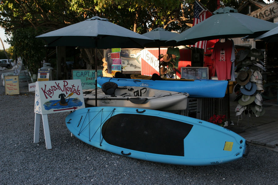 Kayak rental location in the Florida Keys