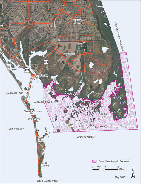 Cape Haze Aquatic Preserve map.