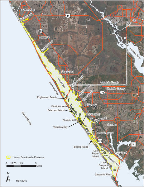 Lemon Bay Aquatic Preserve map.