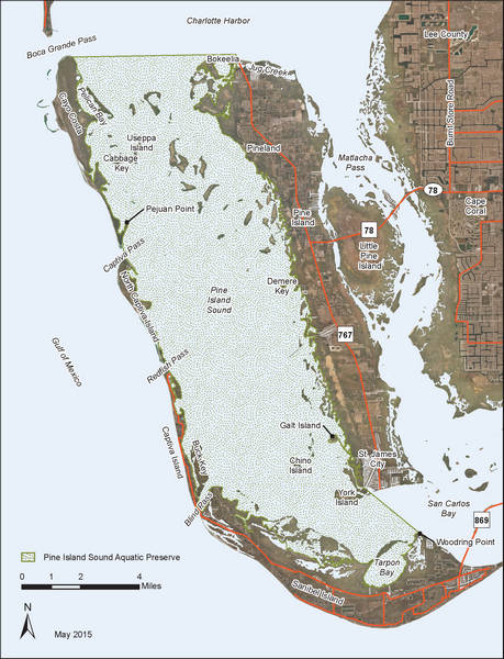 Pine Island Sound Aquatic Preserve map.