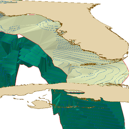 Florida Geological Survey Deep Stratigraphy 3D Rendering