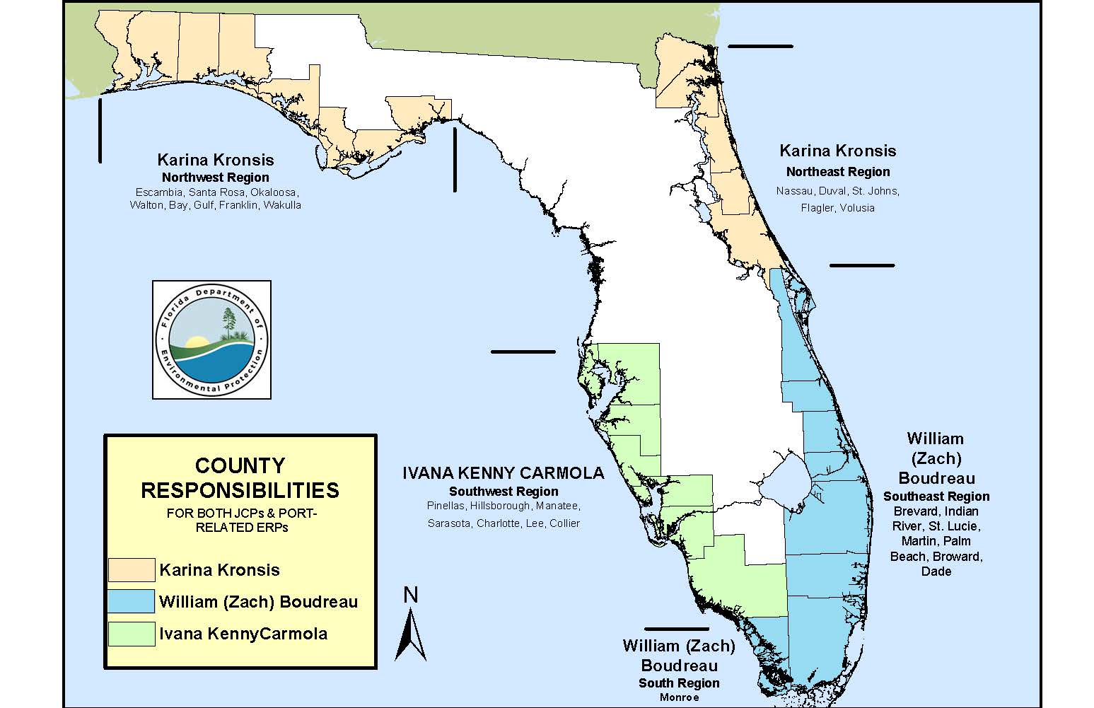 In-house graphics_GIS Map BIPP Permit County Assignments | Florida  Department of Environmental Protection