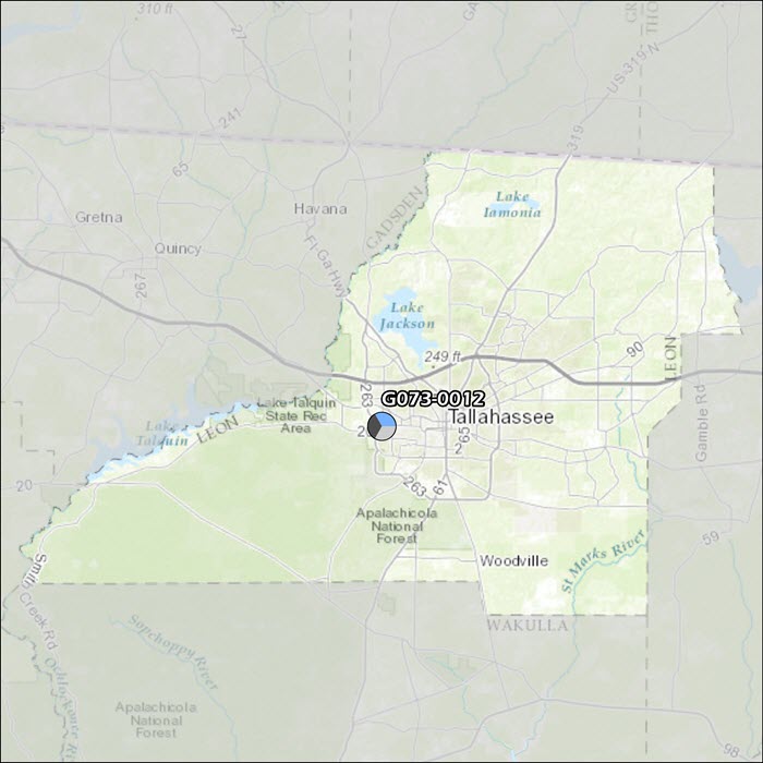 Leon County Air Monitoring Map