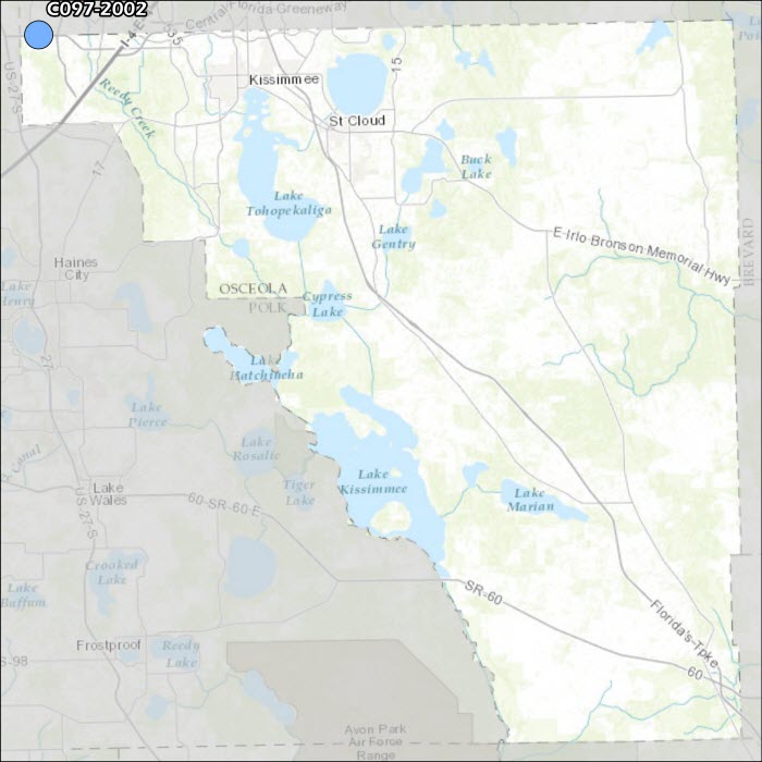 Osceola County Air Monitoring Map