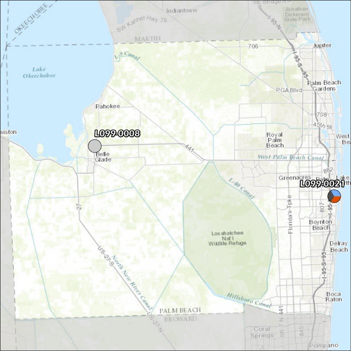 Palm Beach County Air Monitoring Map