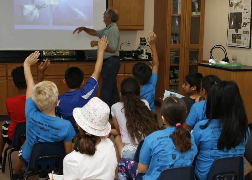 Fourth grade class at Environmental Learning Center