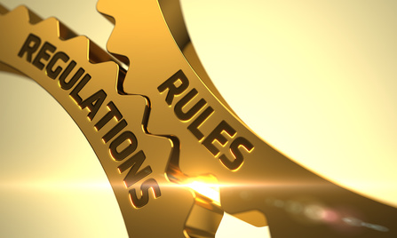 Rules Regulations Concept - Golden Cog Gears - 3D
