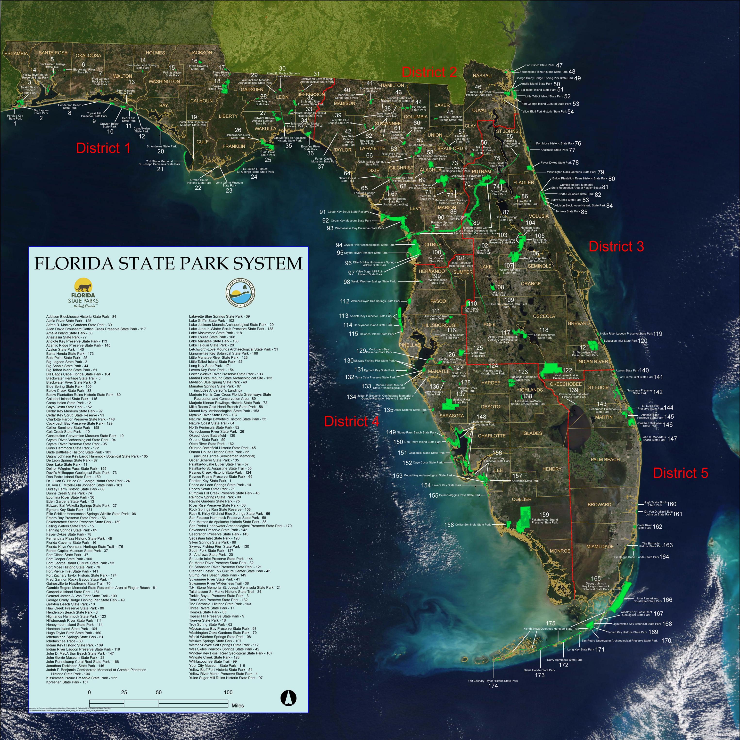 State Parks Map 36x36 Color Aerial 2023 Med 