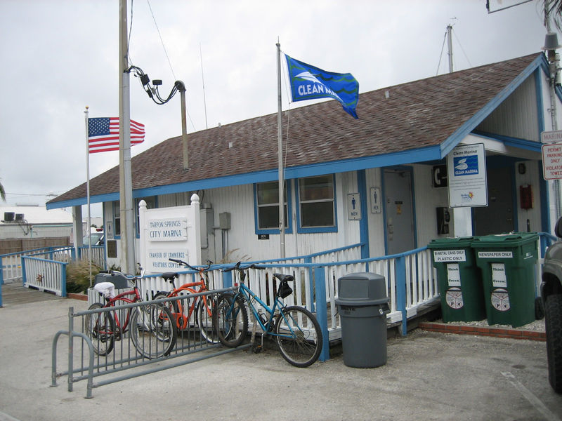    Shop and Clean Marina flag at the Tarpon Springs City Marina