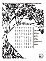 Kid Zone - activities mangrove word search