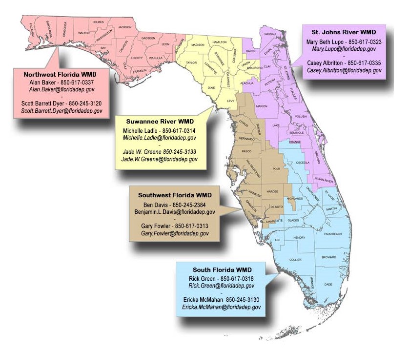 Map of geologists from various districts