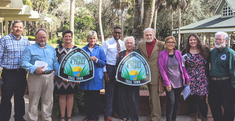jan 2019 trail town photo with Palatka and Deltona