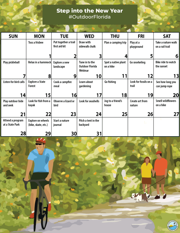 January 2024 activity month calendar