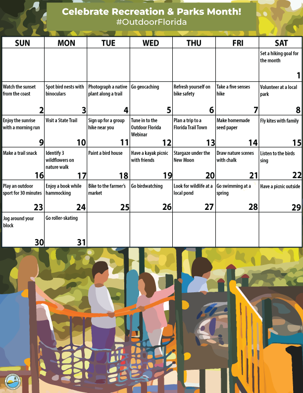 July 2023 activity month calendar