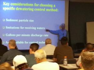 Typical Florida Erosion and Sedimentation Control Inspector’s Qualification Class being taught in Orlando, FL.