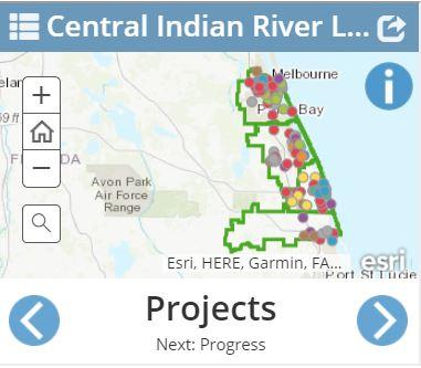 Central Indian River Lagoon Story Map “projects” page