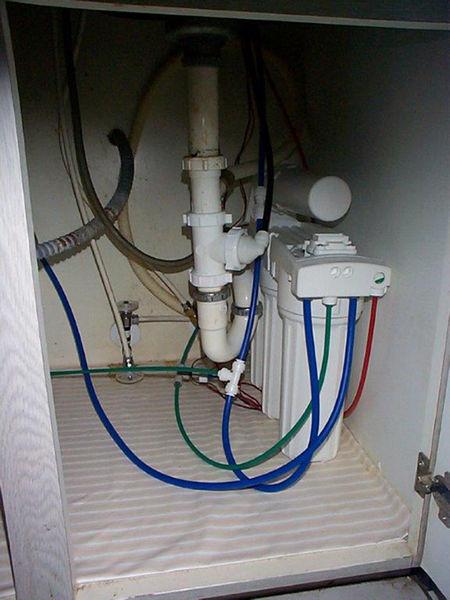 Installation of a Reverse Osmosis Filter under the kitchen sink
