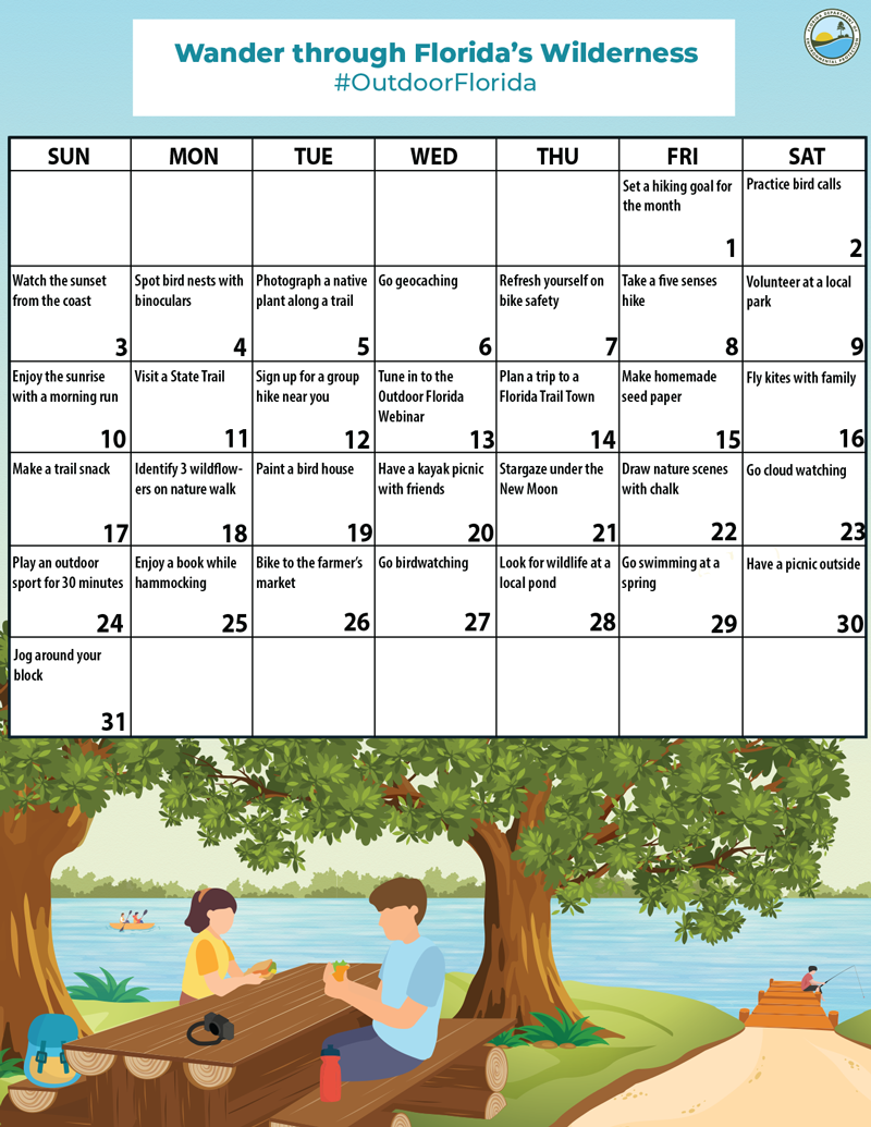 March 2024 activity month calendar