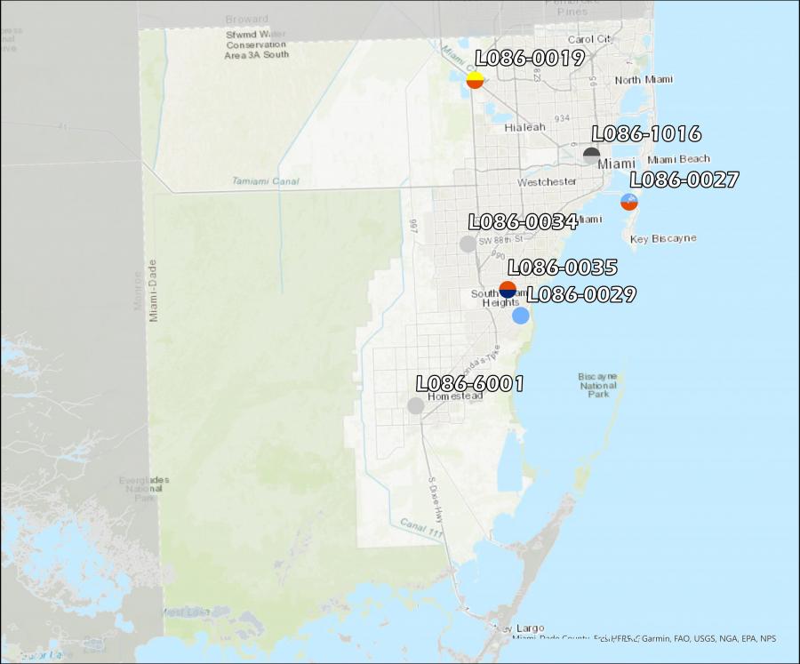 Air Monitoring Sites Miami-Dade-2022