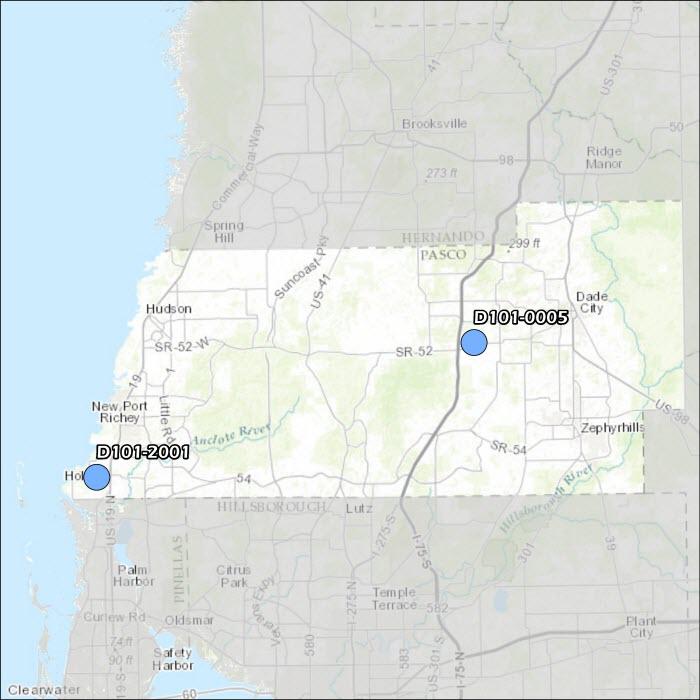 Pasco County Air Monitoring Map