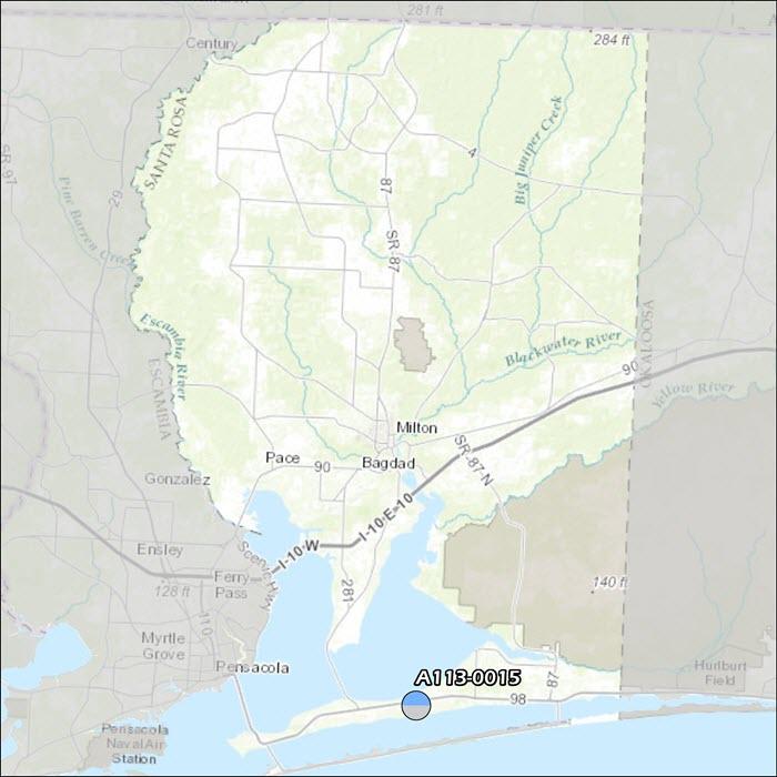 Santa Rosa County Air Monitoring Map