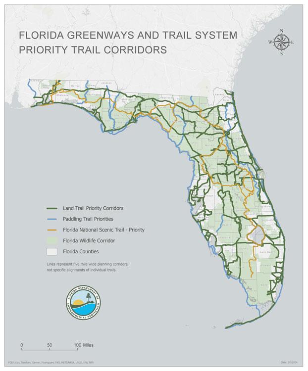 Statewide priority trail corridors