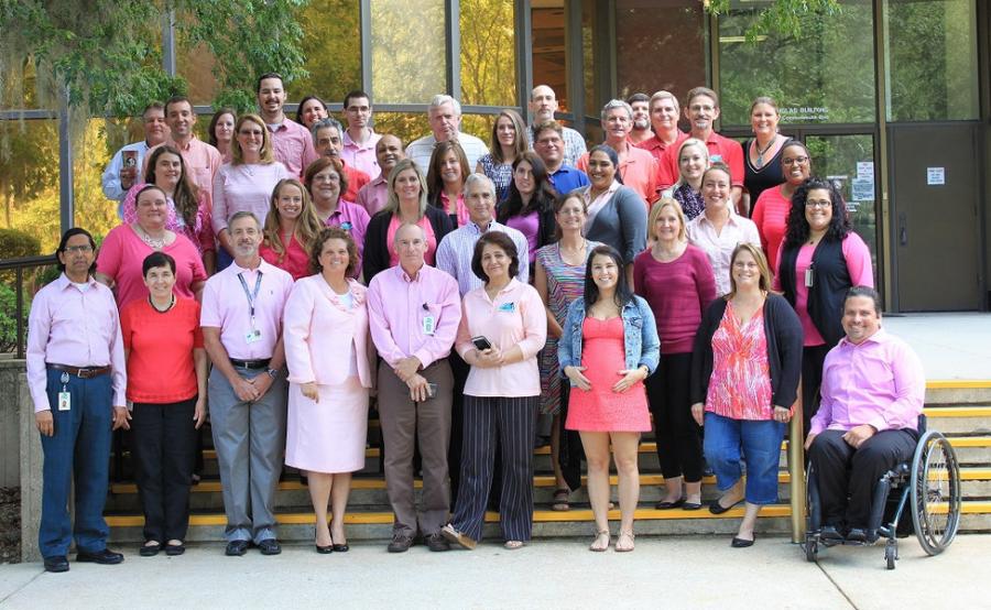Divison of Water Restoration Assistance Group Photo for Breast Cancer Awareness Month October 2016