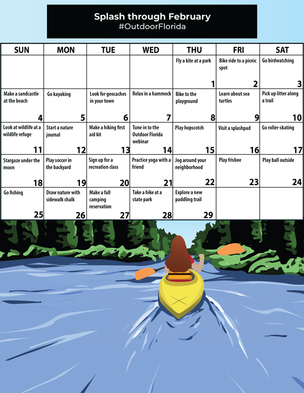 February 2024 activity month calendar
