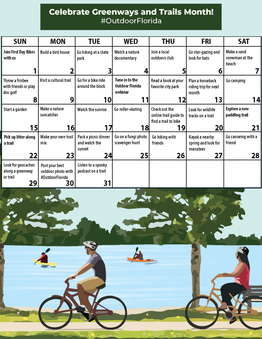 October 2023 activity month calendar