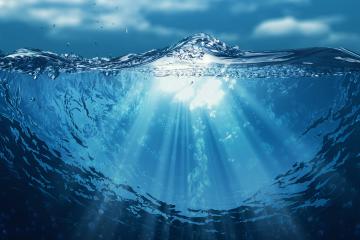 Rays of Sun through the Water