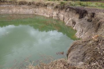 Water in Buck Lake sinkhole in Leon County Florida