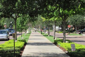 Downtown view of the West Orange Trail in Winter Garden Florida
