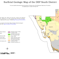 Statewide surficial Geologic Map with DEP regulatory district boundaries