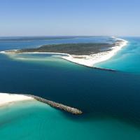 An aerial view of an inlet at St Andrews Aquatic Preserve