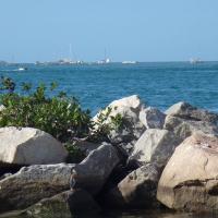 Rocks and bay view at Galleon Marina