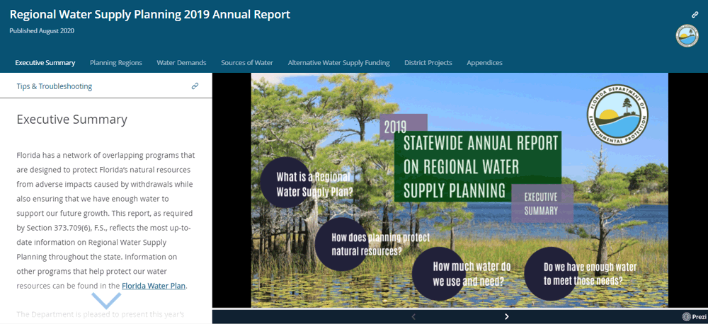 Regional Water Supply Planning 2019 Annual Report