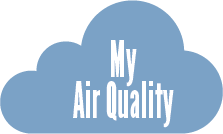 Real-time interactive map showing current air quality levels across the state