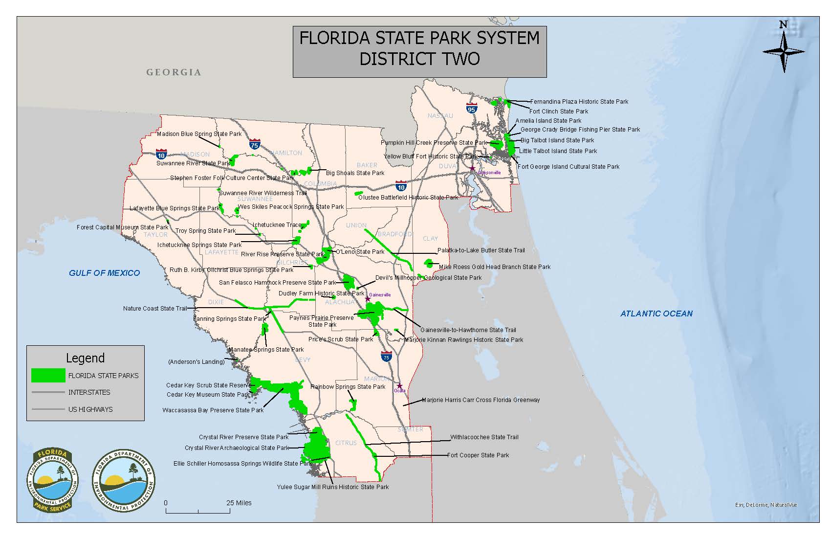 Florida State Parks District 2 Map
