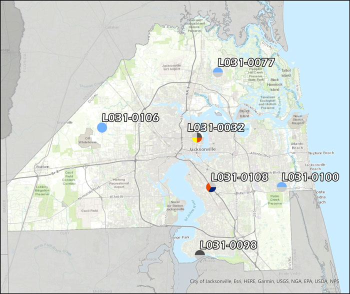 Ambient Air Monitoring Sites in Duval County