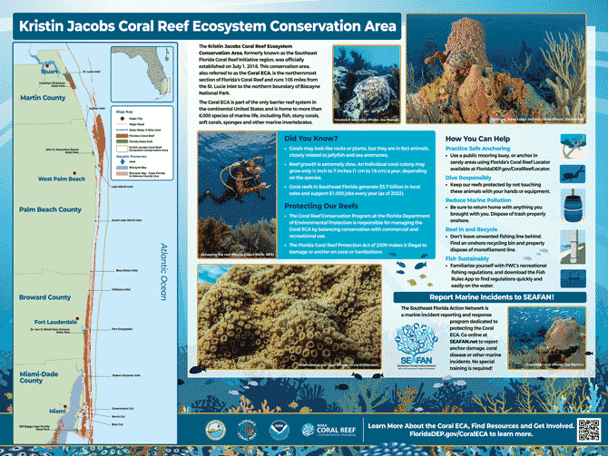Kristin Jacobs Coral Reef Ecosystem Conservation Area Florida Coral Reef Sign 4x3 small