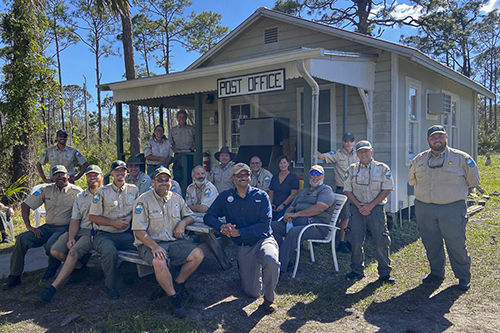 Secretary with Florida State Parks staff